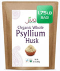 Jiva Organics Whole Psyllium Husk (Isabgol) 1.75 LB (28 Oz) Jumbo Bag - Non-GMO Unflavored - Keto Friendly Soluble Fiber
