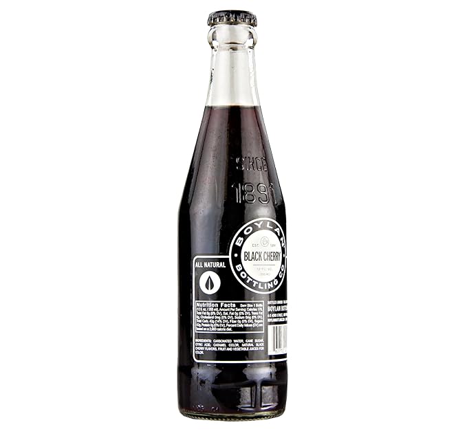 Boylan Bottling Black Cherry Drink 12 Fluid Ounce -- 24 per case.