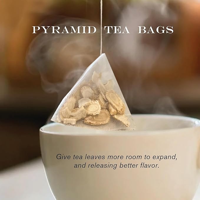 Zen Ginseng Tea 30 ct Triangle Teabags. American Ginseng Tea 花旗参三角茶包 Boosts Body Energy Immunity and Stamina.