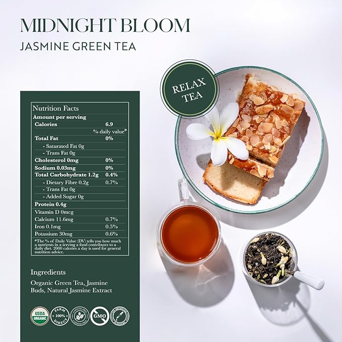 Luxmi Estates - Tea Set - Energy and Balance - 4 Packs with Organic Green Jasmine Ashwagandha and Hibiscus Rose Tea