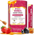 Shilajit Honey Sticks – 75%+ Fulvic Acid 85+ Trace Minerals | Natural Energy &amp Immunity Booster | Easy Single-Strawberry Use 30 Packets (Strawberry)