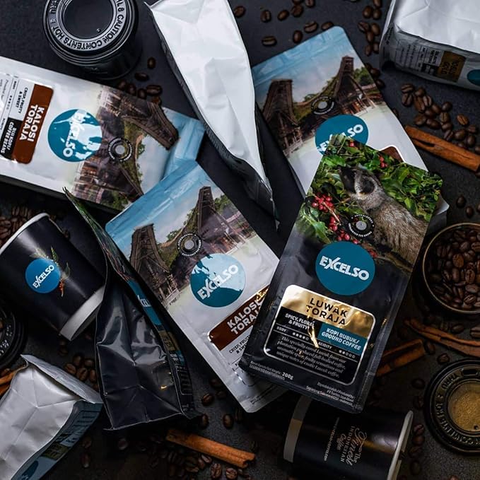 Excelso Kalosi Toraja Ground Coffee 200g (Pack of 4)