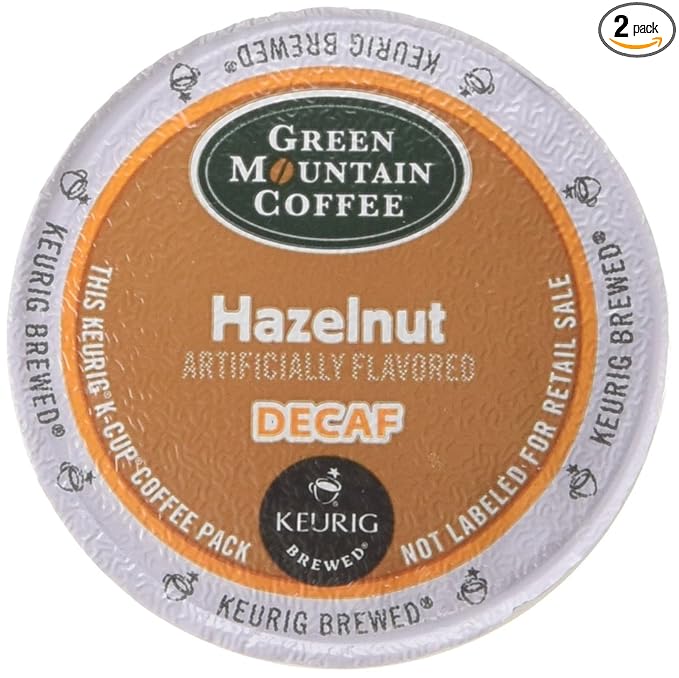 Green Mountain Coffee Decaf Hazelnut 24-Count K-Cups for Keurig Brewers (Pack of 2)