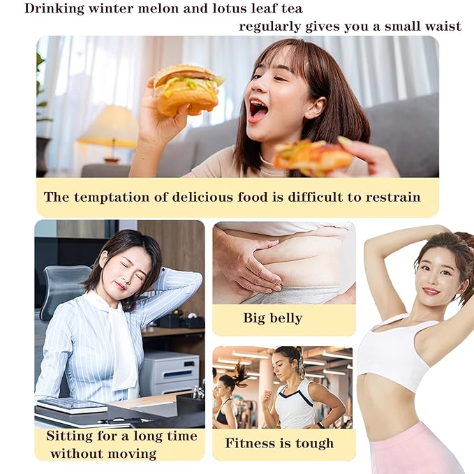 Shengmingxi Winter Melon Lotus Leaf Tea 260g(50bags)/9.17oz White Melon &amp Lotus Leaf &amp Cassia Seeds &amp Orange Peel &amp Rose Combination Flower Tea Health Herbal Tea No Add No Sugar 冬瓜荷叶茶