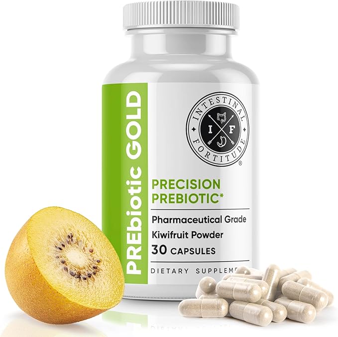 Intestinal Fortitude PREbiotic Gold: Kiwifruit Fiber Butyrate &amp Prebiotic Restore Supplement to Support The Gut Immune &amp Digestive Support Anti-Bloating &amp Leaky Gut Repair Dairy-Free C
