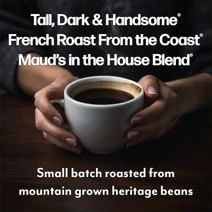 Maud's Dark Roast Medium Roast &amp French Roast Coffee Pods Bundle 54 ct Single Serve Pods – 100% Arabica Coffee Compatible with Keurig K Cups Maker