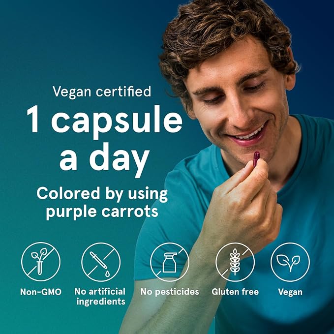 Puori Vegan Multi-Vitamin &amp Mineral Complex for Men &amp Women - Blended Multivitamins with 13 Essential Vitamins &amp 9 Minerals for Overall Health Nervous &amp Immune System Support - 60 Cap