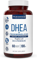 DHEA 100mg Supplement with Pregnenolone 60mg -Supports Hormone Balance Lean Muscle Mass Energy Mood Sleep and Healthy Aging in Men and Women- Vegetable Capsules