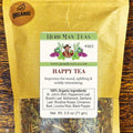 HAPPY TEA – Daily Mood &amp Feel-Good Support – Organic Loose Leaf – by Master Herbalist Khabir | St. John’s Wort Rhodiola rosea &amp Peppermint
