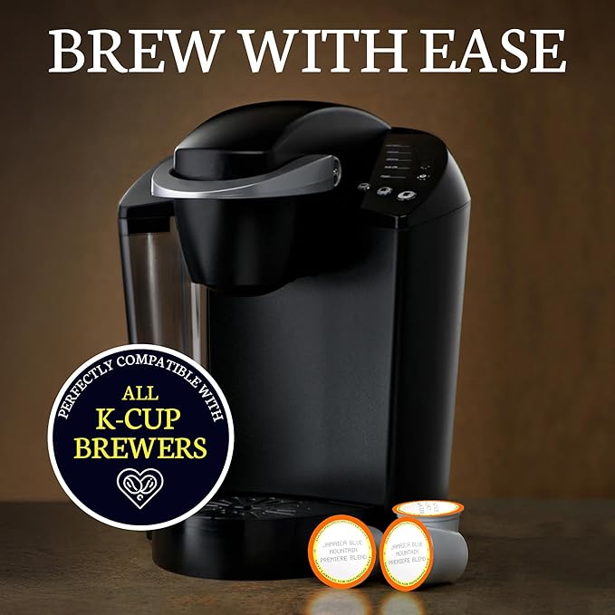 Dancing Moon Coffee Pods - Premiere Blend Jamaica Blue Mountain Coffee Beans Medium Roast Compatible with Keurig KCup Brewers Small-Batch Crafted
