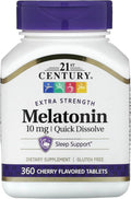21st Century Extra Strength Melatonin Quick Dissolve Cherry 10 mg 360 Tablets