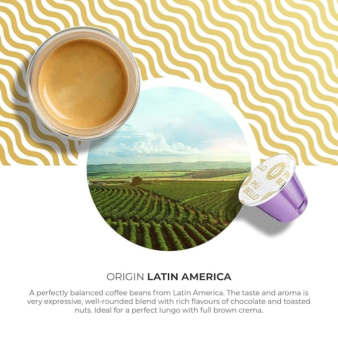Piu Bello Espresso Coffee Pods for Nespresso Original Machines – Light Roast Variety Pack – 3 Flavors: Chocolate Nuts Sweet Caramel – Rich &amp Balanced Taste – Kosher Certified (3-Flavor Multipack