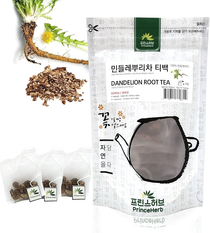 [Medicinal Korean Herb Tea] 100% Natural Dandelion Root Teabag Tea 민들레 뿌리 차 티백 75g (15 teabags)