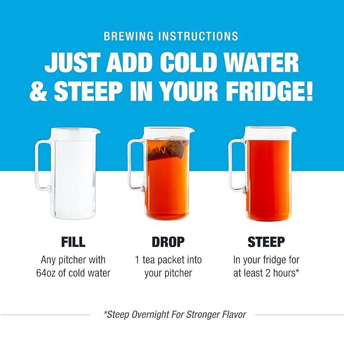 Tiesta Tea - Palm Beach Punch Cold Brew Tea Loose Leaf Fruit Punch Herbal Blend Premium Iced Blend Non-Caffeinated 10 Cold Brew Bags Makes One 64oz Pitcher Each