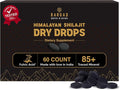 Shilajit Dry Drops | Natural Energy &amp Stamina | 100% Authentic Himalayan Shilajit Resin in Dry Form | Supports Vitality Focus &amp Detox | No Additives or Fillers | 60 Count