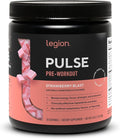LEGION Pulse - All Natural Nitric Oxide Preworkout Drink to Boost Energy Creatine Free Naturally Sweetened Beta Alanine Citrulline Alpha GPC (Strawberry Blast)