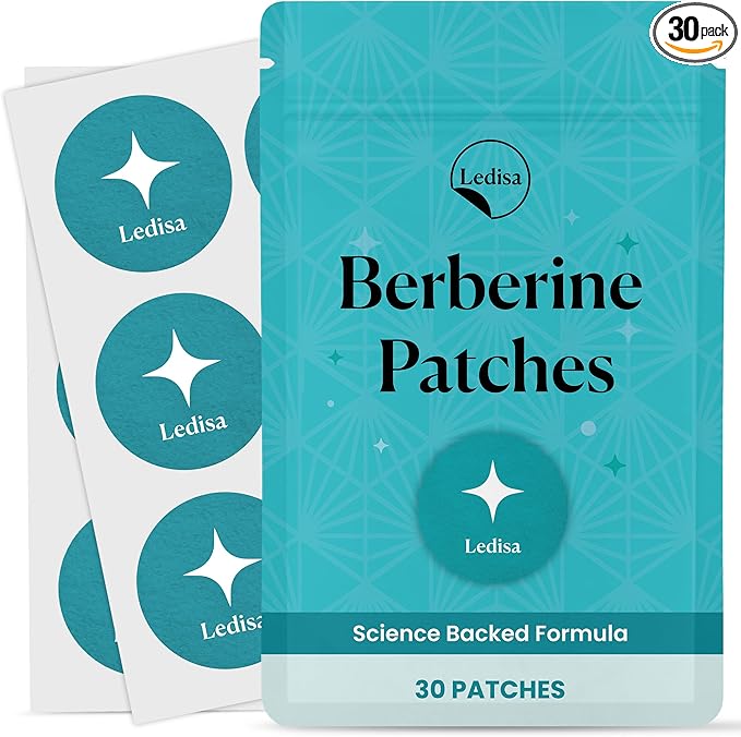 Berberine Patches | Berberine Patch with L-Glutamine Garcinia Cambogia Resveratrol for Women &amp Men | 30 Days Supply