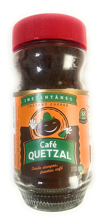 Cafe-Quetzal Instant Coffee 100g Glass Jar Instantaneo