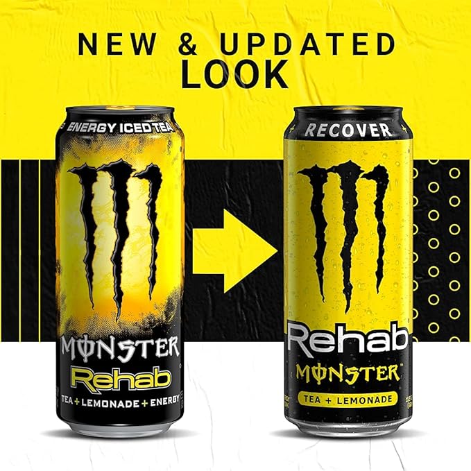 Monster Rehab Energy Drink Tea Plus Lemonade (Pack of 12)