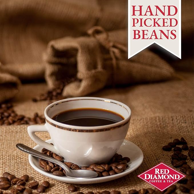 Red Diamond Ground Coffee Wright's Mill Original Blend Medium Roast Hearty Earthy Aromatic &amp Robust 21.5 Ounce Resealable Can