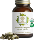 PURE SYNERGY SuperPure Oregano Extract | Oregano Oil Extract Capsules | Organic Oil and Leaf Supplement | for Immune Digestive and Respiratory Health (60 Capsules)