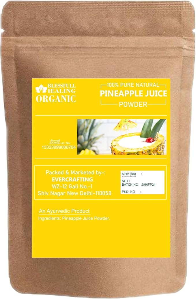 Blessfull Healing Organic Pineapple Juice Powder 100% Pure Natural 200 Gram / 7.05 oz