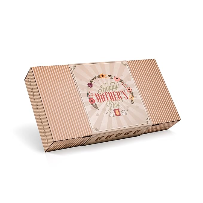 Mother’s Day Gift Box for Coffee Lovers - 10 of The World's Finest Single Estate Specialty &amp Organic Coffees | Brew &amp Enjoy Anytime Anywhere | Hamper Style Letterbox Gift Idea for Mom