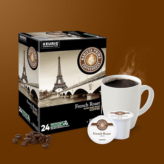 Barista Prima Coffeehouse French Roast Keurig Single Serve K-Cup Pods 96 Count