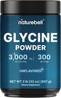 Glycine Powder 300 Servings (2 lb) – 3000 mg Free-Form Glycine Per Serving – Unflavored Pure Powder – Non-GMO cGMP Manufactured