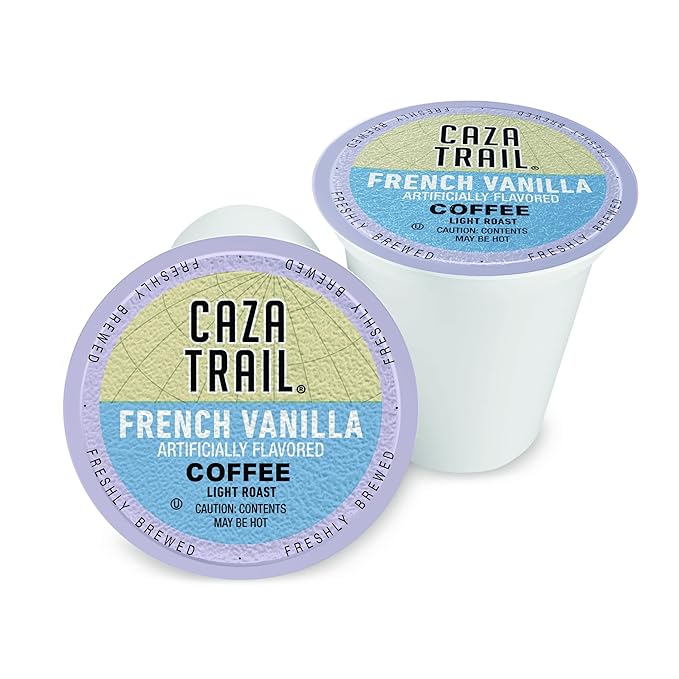 Caza Trail Coffee Pods French Vanilla Single Serve (Pack of 24) (Packaging May Vary)