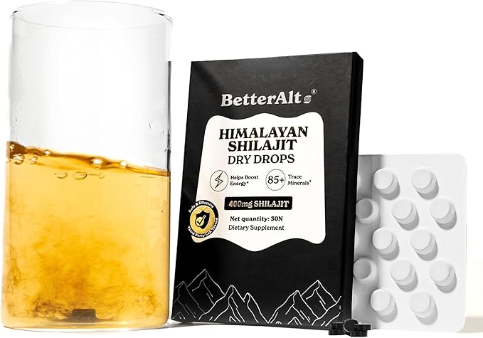 Better Alt Shilajit Dry Drops | Himalayan Superfood | Lab-Tested for Purity | Helps Improve Energy Stamina | 1-Month Dietary Supplement