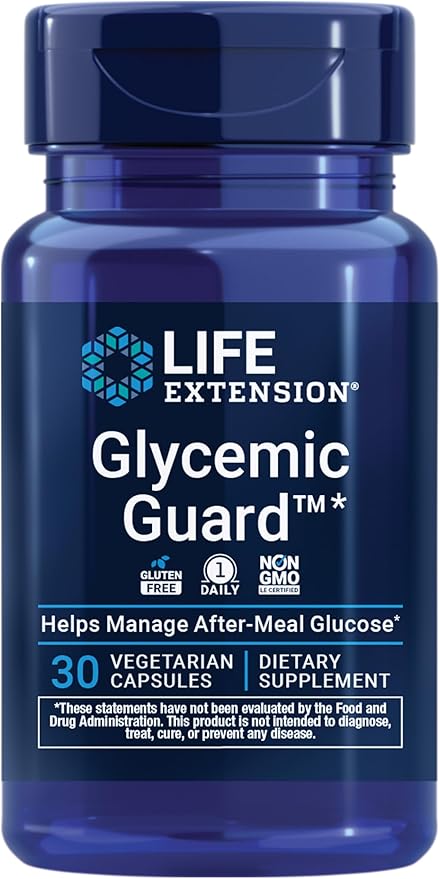 Life Extension Glycemic Guard™ Clove Extract Maqui Berry (Aristotelia chilensis) Helps Maintain Already Healthy glycemic Balance Vegetarian Gluten-Free 1-Daily Non-GMO 30 Capsules