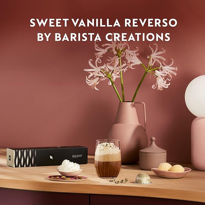 Nespresso Capsules Vertuo Sweet Vanilla Medium Roast Coffee 30 Count Coffee Pods Brews 7.8oz.