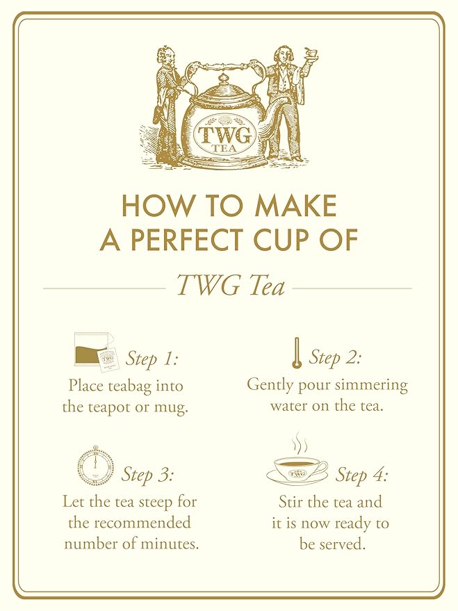 TWG Tea | Jasmine Queen Tea | Green Tea | Jasmine Flowers | 15 Hand Sewn Cotton Teabags | Gift Set