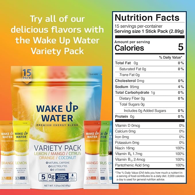 Variety + Lemon (15+15 Pack) - Energy + Hydration Packets