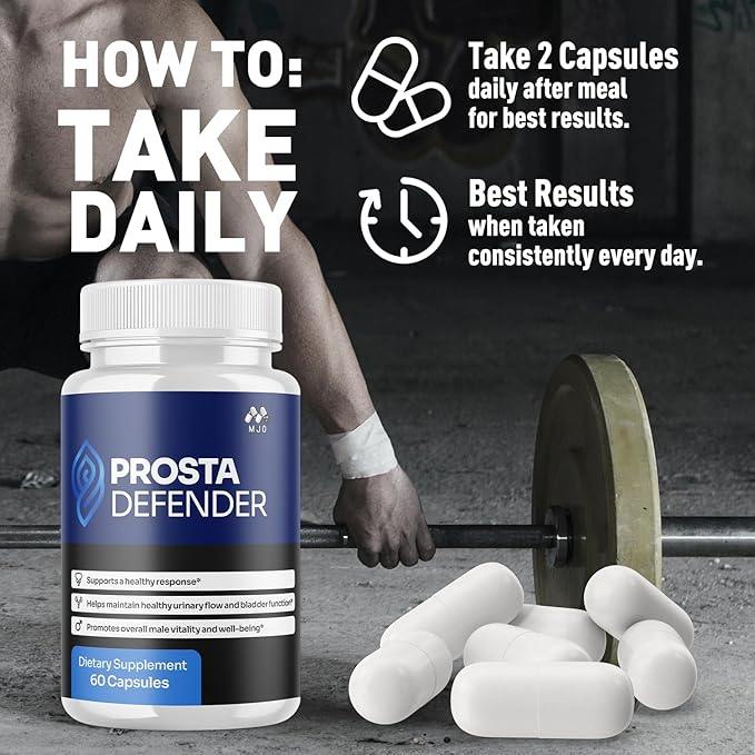 (2 Pack) Prosta Defender Capsules Official Prostadefender Pills with All Natural Ingredients Advanced Overall Health and Wellness Supplement Natural Maximum Strength Vitamin Formula (120 Capsules)