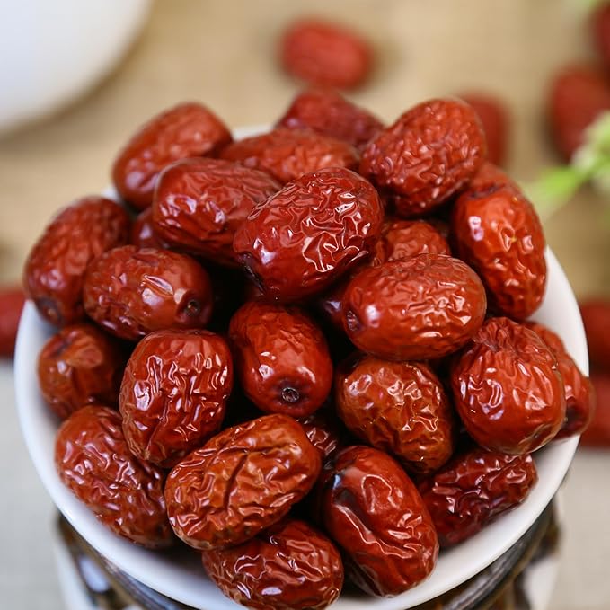 Hee Creek Soft Naturally Sweet Jujube Date Red Dates 21oz/600g Dry Jujube Fruit for Snacks Tea Beverage Cooking Soup Porridge Desert-grown in Western China with Extreme Day-night Temperature Swing