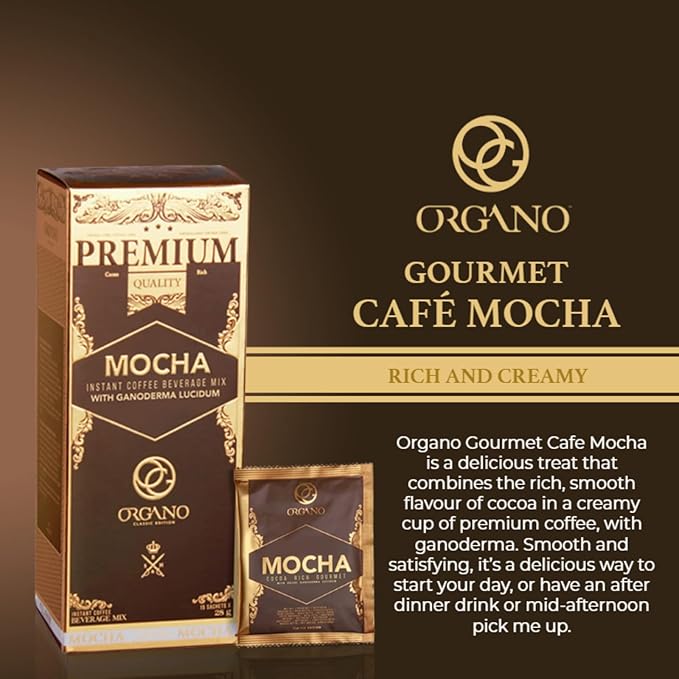 4 Boxes ORGANO Gourmet Cafe Mocha (60 sachets)