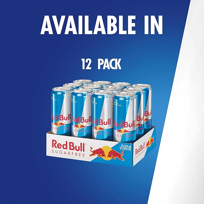 Red Bull Energy Drink Sugar Free 20 fl oz (Pack of 12)