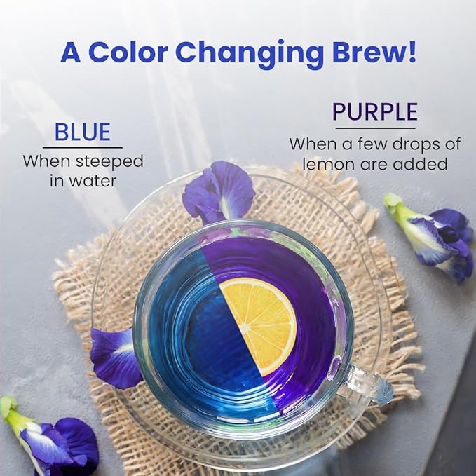 BLUE TEA - Butterfly Pea Flower Tea - 8.82 Oz (600+ Cups) Loose | Antioxidant Rich | Flower Based - Herbal Tea - Caffeine Free - Non-GMO - No Preservatives - Detox | Zipper Pack