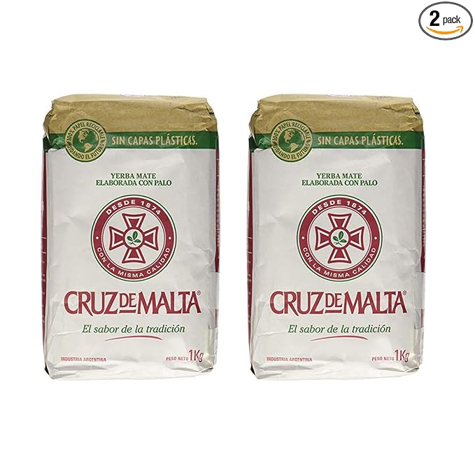 Cruz De Malta Yerba Mate 2 Pack (4.4lbs - 2 Kilos)