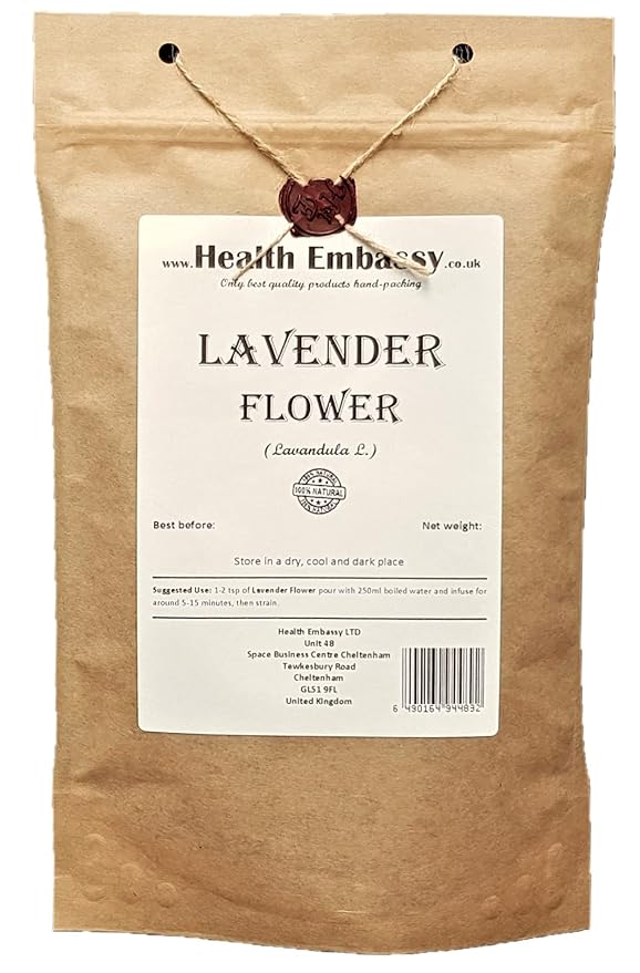 Health Embassy Lavender Flower (Lavandula L) Loose Herbal Tea (100g)