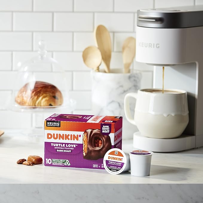 Dunkin' Turtle Love Flavored Coffee 10 Count (Pack of 6) Keurig K-Cup Pods