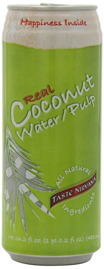 Taste Nirvana Real Coconut Water With Pulp 16.2-oz Pack of 24