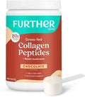 Further Food Chocolate Collagen Peptides Powder with Reishi Mushroom - 100% Grass-Fed Hydrolyzed Type 1 &amp 3 20g of Collagen per Serving Supports Skin Hair Nails &amp Joints 11.36 Oz
