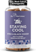 Staying Cool Menopause Supplements for Women – Hormonal Hot Flash Relief Weight Support &amp Night Sweats – Vitex Chaste Tree &amp Black Cohosh – 60 Vegetarian Soft Capsules