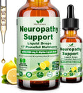 Neuropathy Supplements Liquid Drops Advance 17-in-1 Stabilized R-Alpha Lipoic Acid (R-ALA) w. Acetyl L-Carnitine Vitamin B-Complex Magnesium High Potency R-Lipoic Acid for Nerve Antioxidant Energy