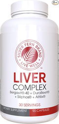 Silver Fern Brand Liver Complex Supplement (1 Pack) – with Milk Thistle Beet Root Bergavit® &amp Artichoke Extract – Daily Liver Support – 90 Vegetarian Capsules