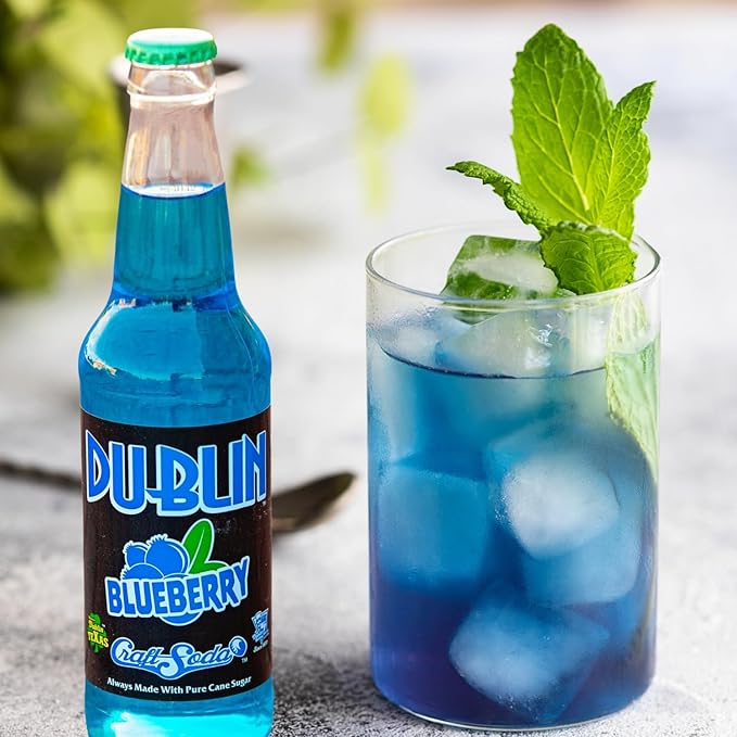 Bottling Works Craft Soda Pure Cane Sugar Made in Texas – Assorted 12-Pack – Premium Small-Batch Soda Gluten-Free Retro Artisanal Beverages (12 Pack Blueberry)