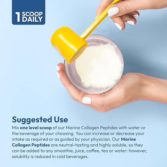 ANDREW LESSMAN Marine Collagen Peptides Powder and MSM 30 Servings - Supports Radiant Smooth Soft Skin Comfortable Joints. Pure. Super Soluble No Fishy Flavor No Additives Non-GMO